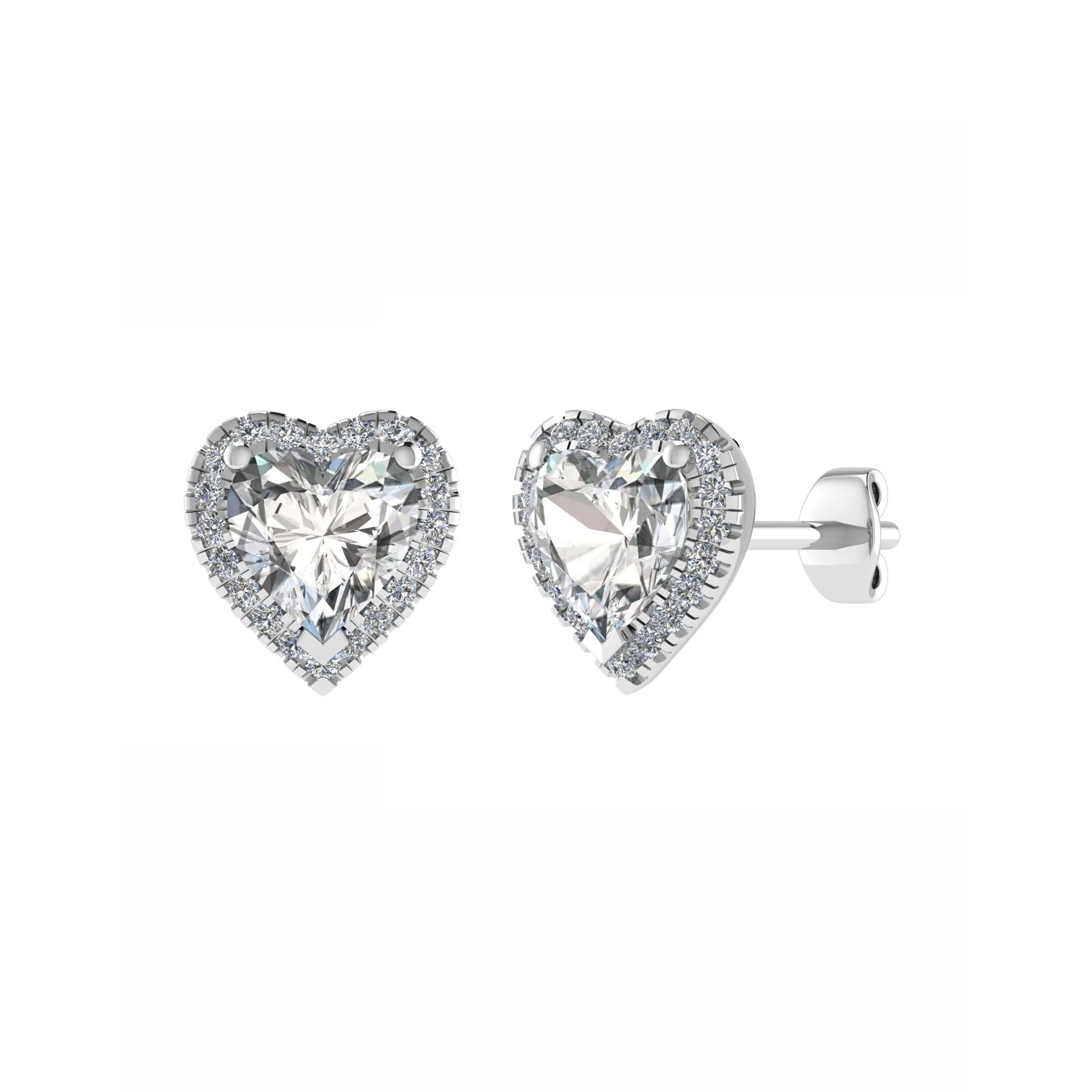3 Prong Natural  Diamond Earrings