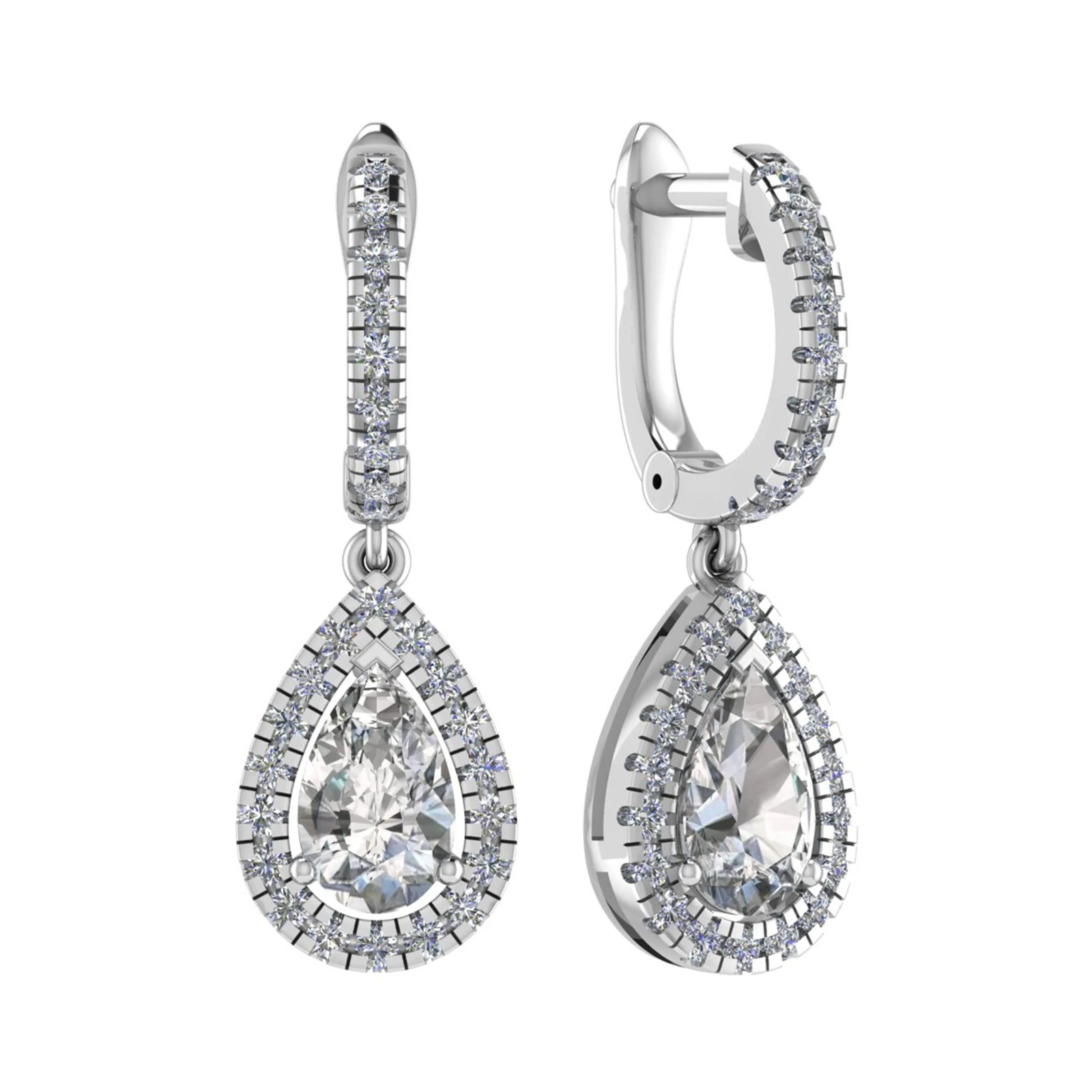 3 Prong Natural  Diamond Earrings