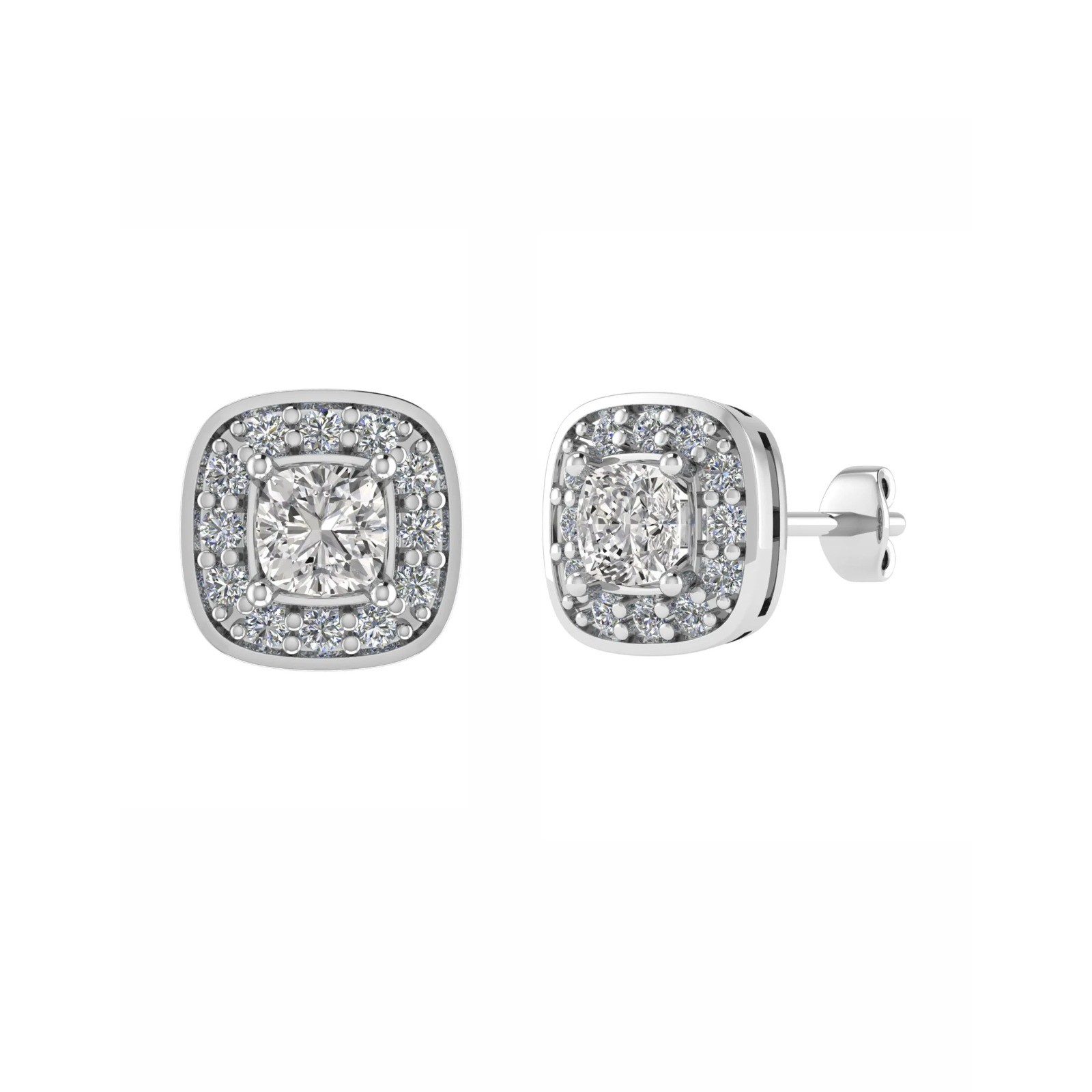 Jaleesa Natural 4 Prong  Diamond Earrings