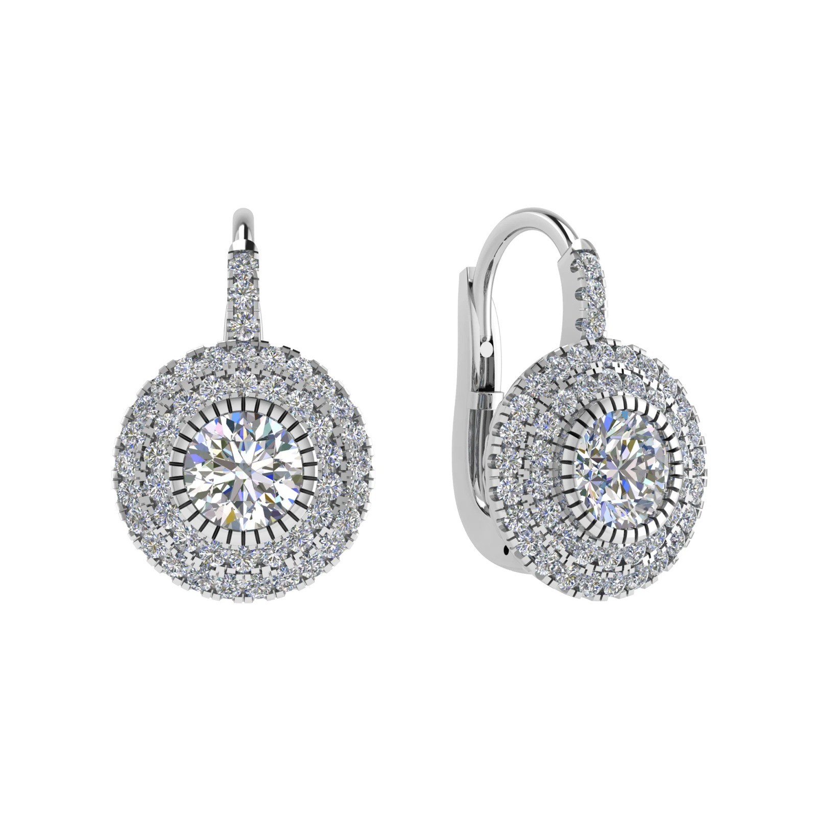 Kasandra Natural Prong Set  Diamond Earrings