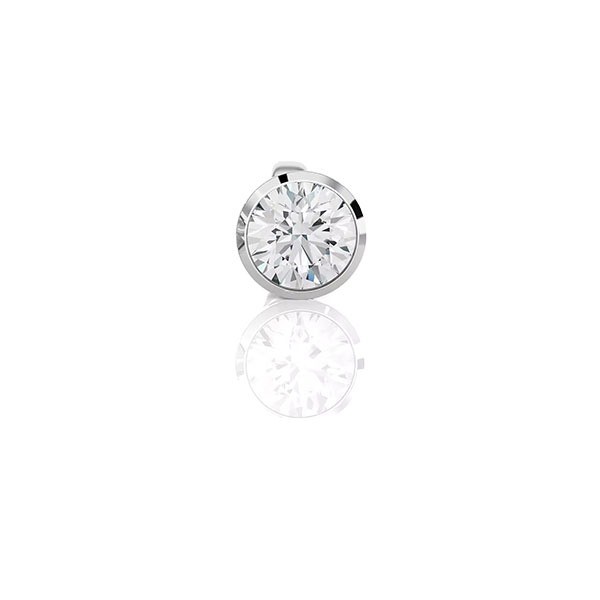 Bezel Set 0.15 - 1.50 Carat Natural  Diamond Earrings