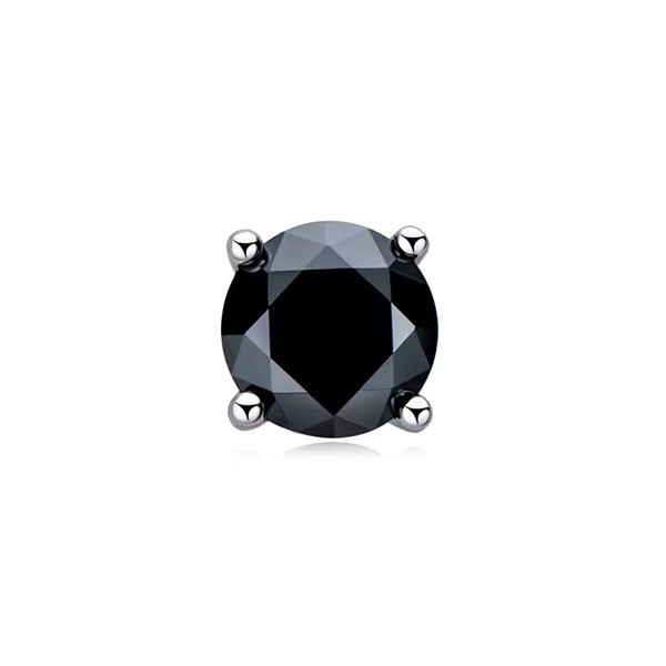 4 Prong 0.50 - 2.00 Carat Black  Diamond Earrings