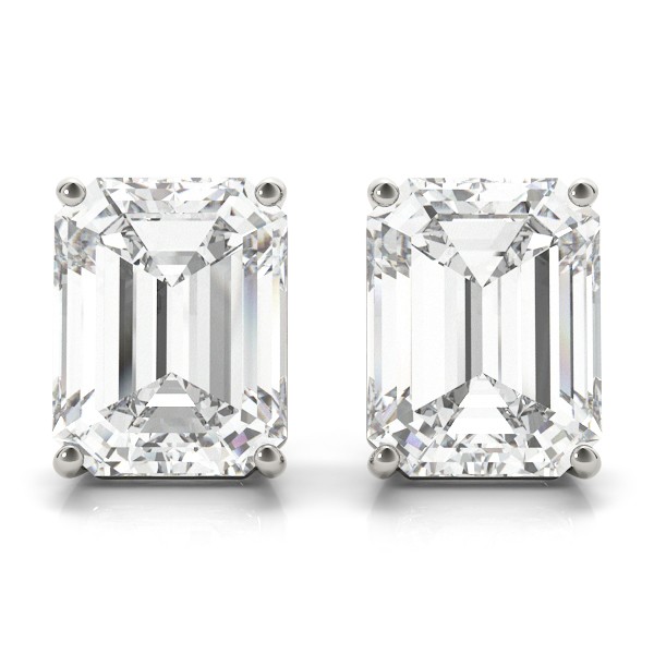 4 Prong Natural  Diamond Earrings