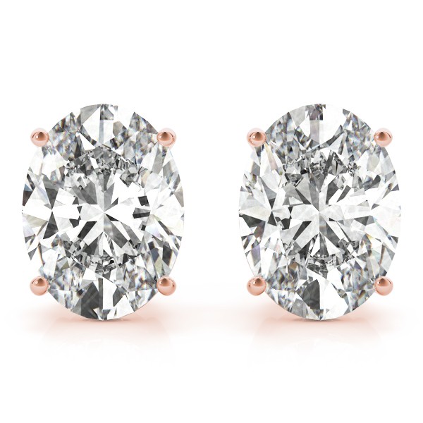 4 Prong Natural  Diamond Earrings