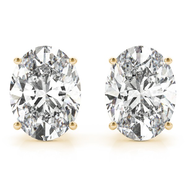 4 Prong Natural  Diamond Earrings