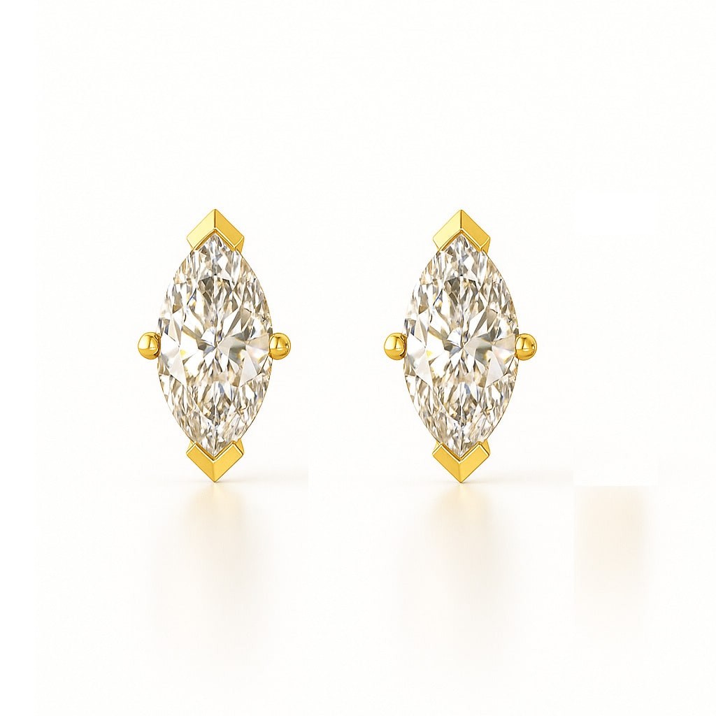 4 Prong Natural  Diamond Earrings