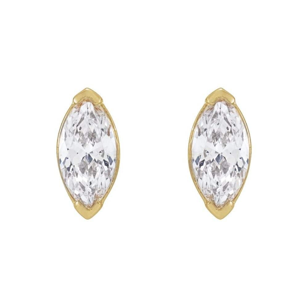 Claw Set Natural  Diamond Earrings