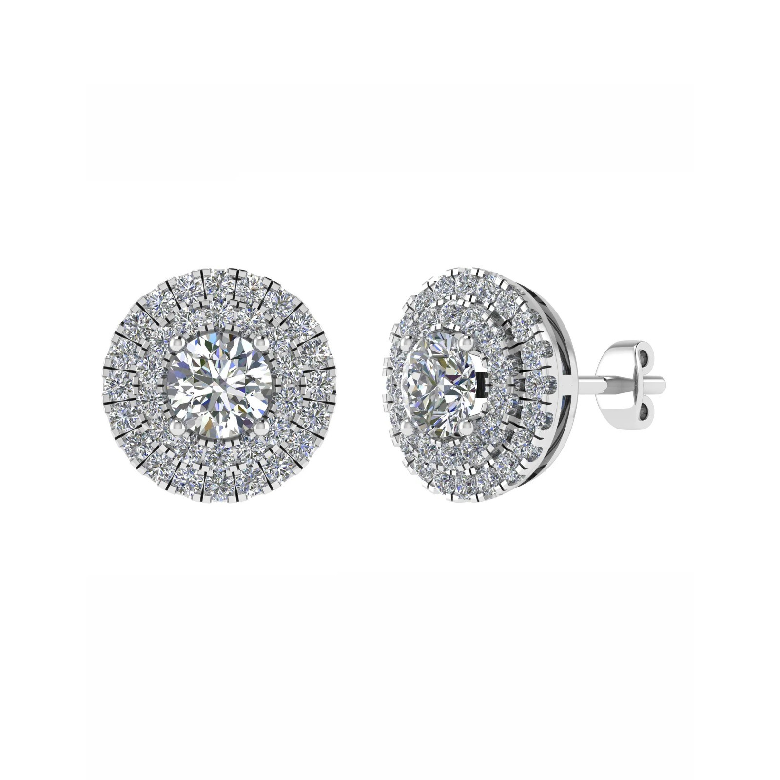Kiara Natural 4 Prong  Diamond Earrings