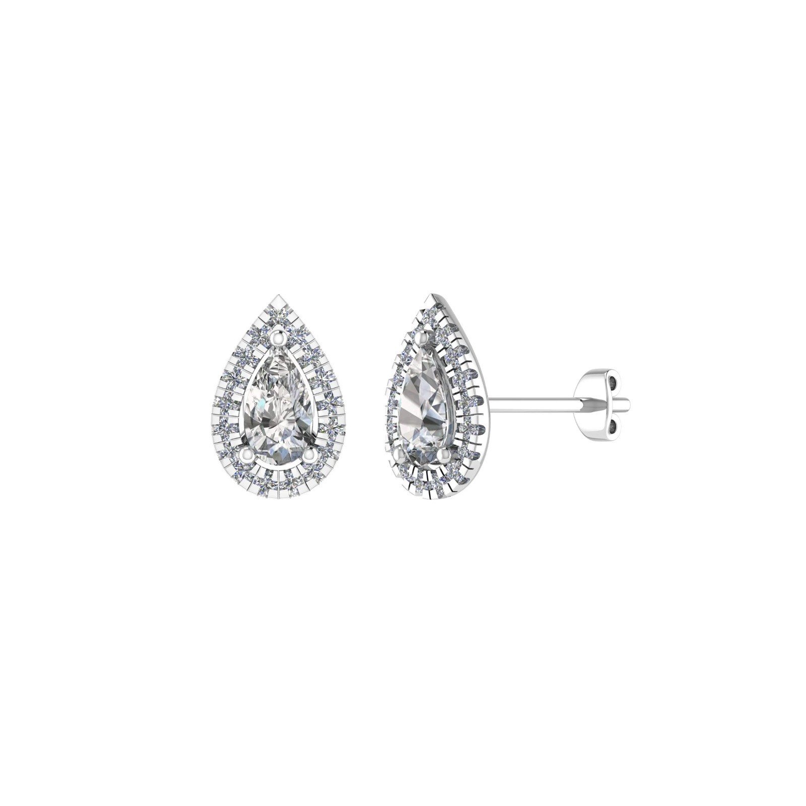 Jennica Natural 3 Prong  Diamond Earrings