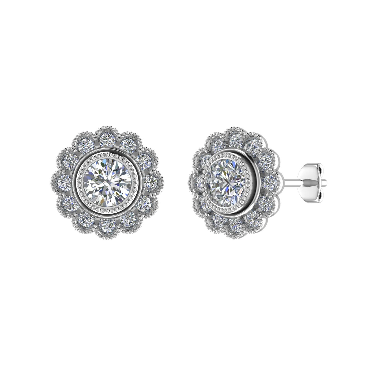Jenaya 0.10 - 3.00 Carat Natural 4 Prong  Diamond Earrings