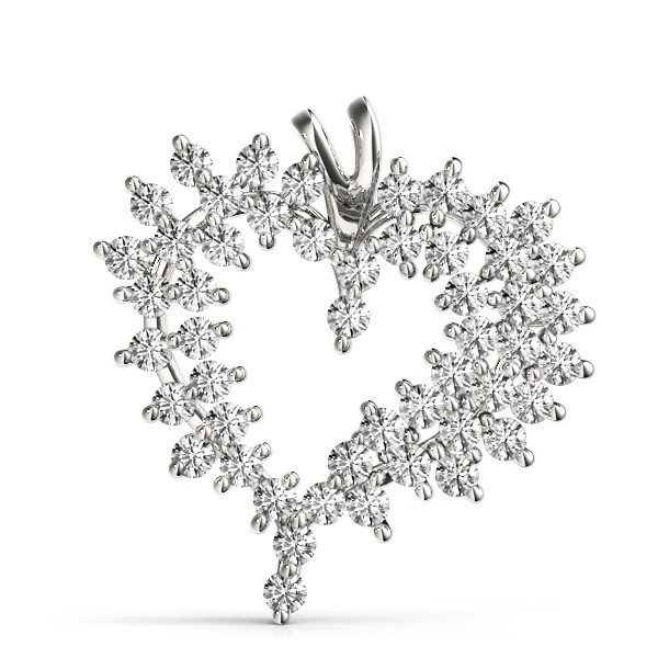 2 Prong Natural Diamond  Necklace