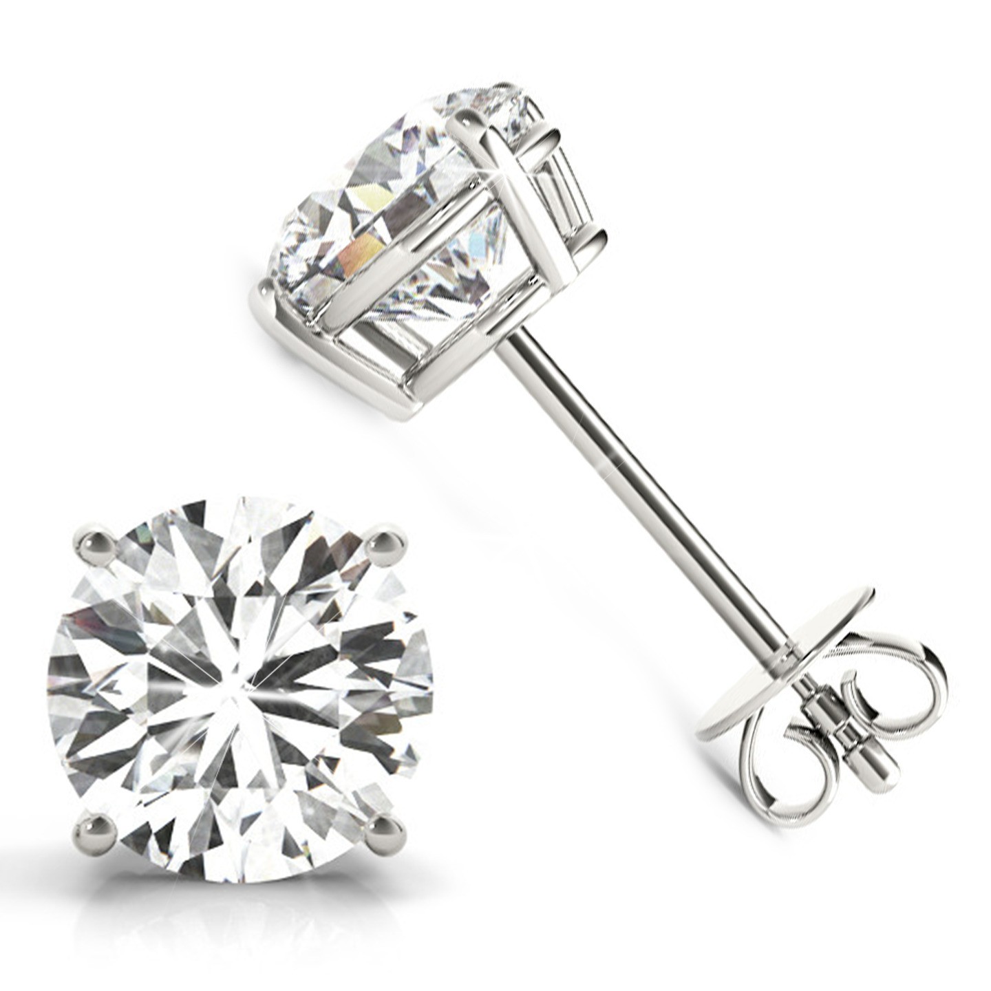 Maria Lab-Created Prong Set  Diamond Earrings