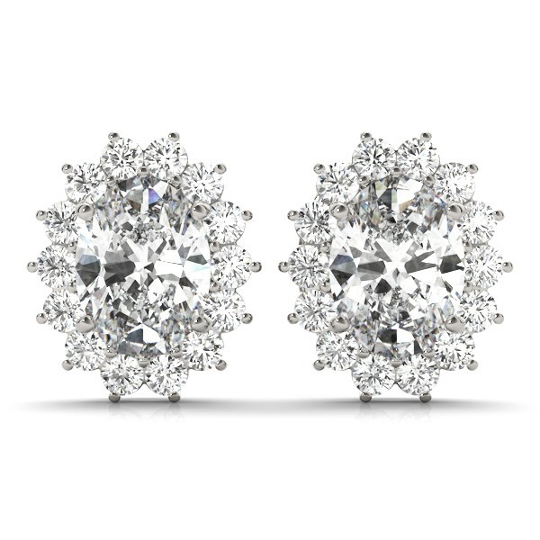 4 Prong 0.20 - 3.00 Carat Natural  Diamond Earrings