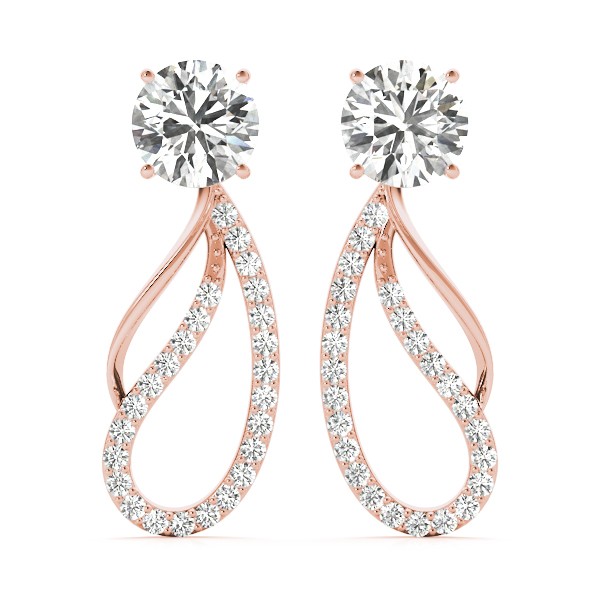 Peigi Lab-Created 4 Prong  Diamond Earrings