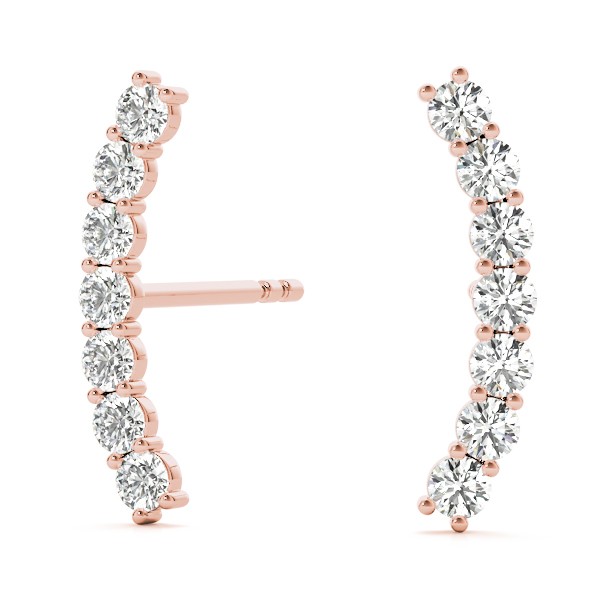Alfie Lab-Created Prong Set  Diamond Earrings