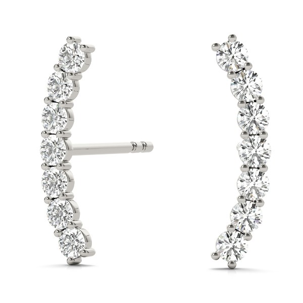 Alfie Lab-Created Prong Set  Diamond Earrings
