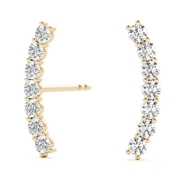 Alfie Lab-Created Prong Set  Diamond Earrings