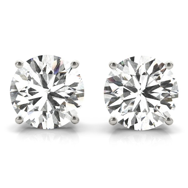 Rheena Natural 4 Prong Set  Diamond Earrings