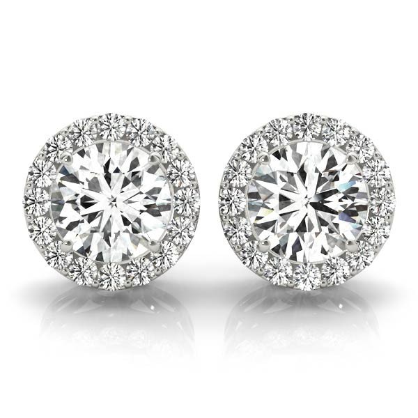 Rita Natural 3 prong  Diamond Earrings
