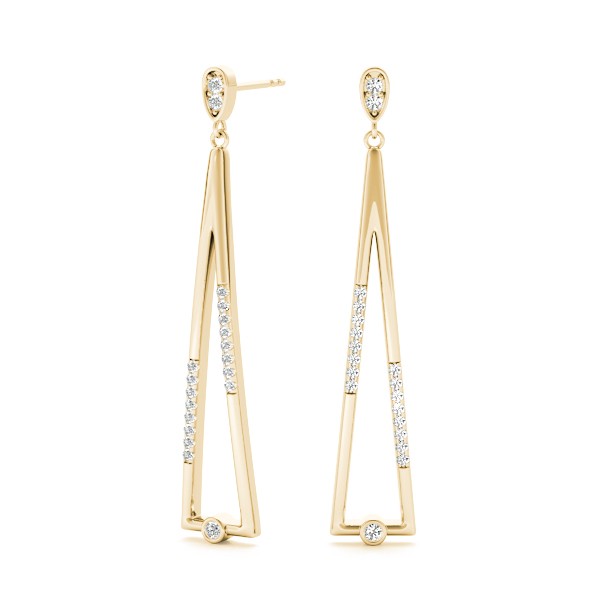 Avelle Lab-Created Bezel Set  Diamond Earrings