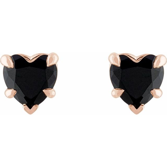 5 Prong Black  Diamond Earrings
