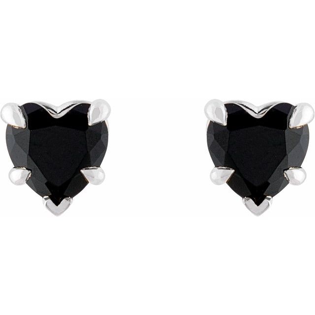 5 Prong Black  Diamond Earrings