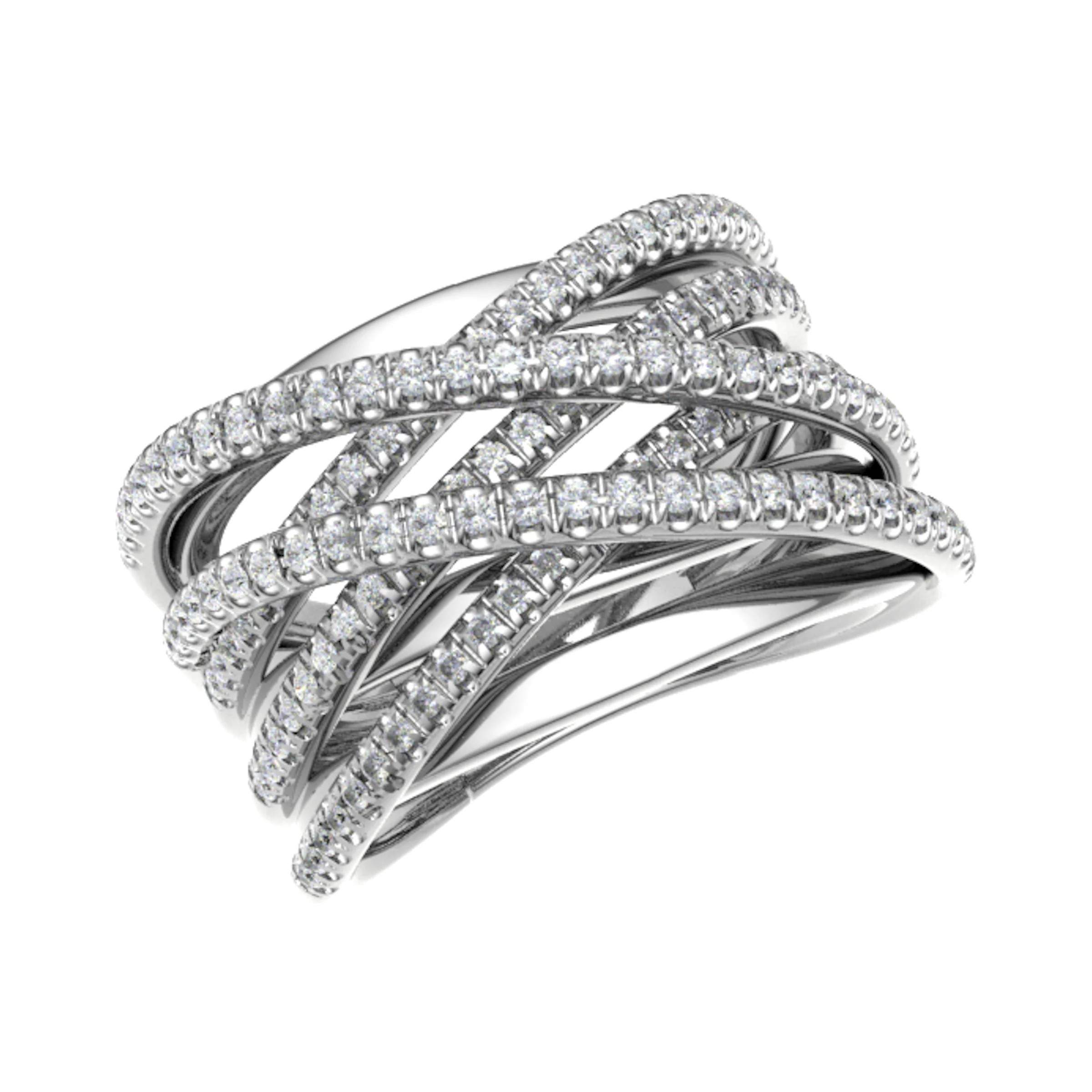 Ebota Natural Pave Set  Diamond Ring