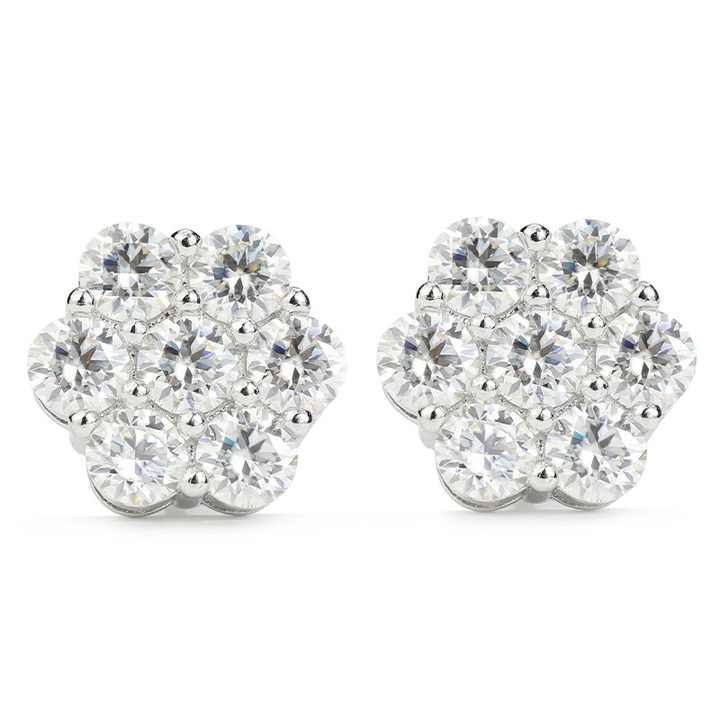 Sherin Natural Pave Set  Diamond Earrings