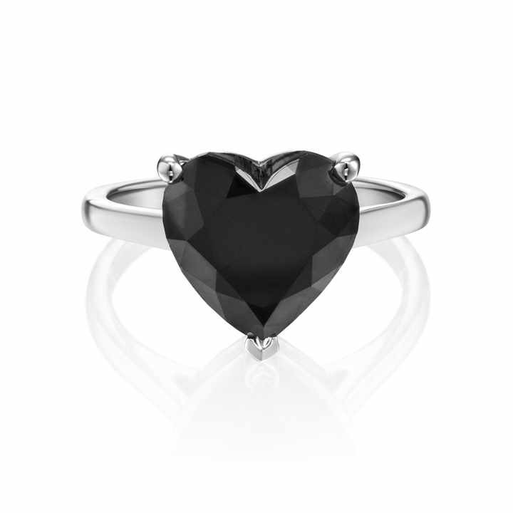 Zeonna Black Diamond 3 Prong  Engagement Ring