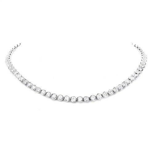 Bezel Set 4.75 Carat Lab-Created Diamond  Necklace