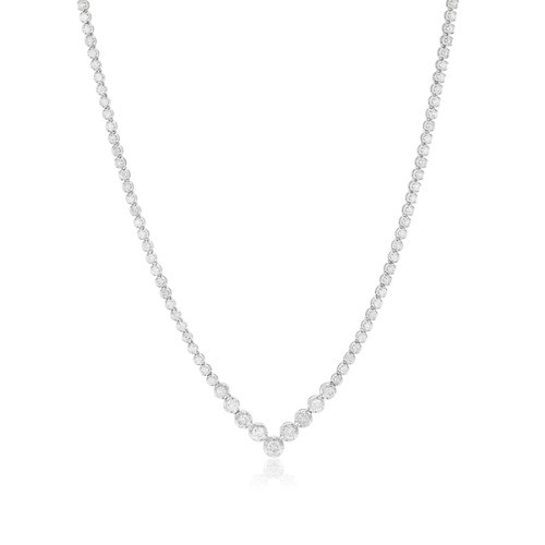 Tathere Natural Diamond Prong Set  Necklace
