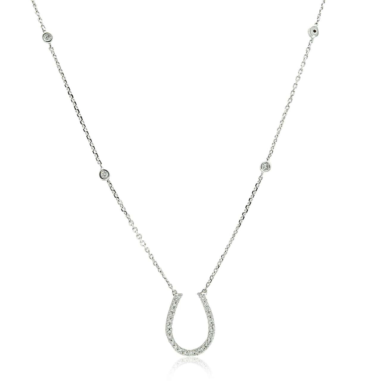 Prong Set 0.15 Carat Natural Diamond  Necklace