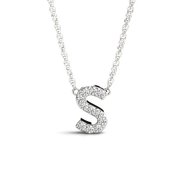 Prong Set Natural Diamond  Necklace