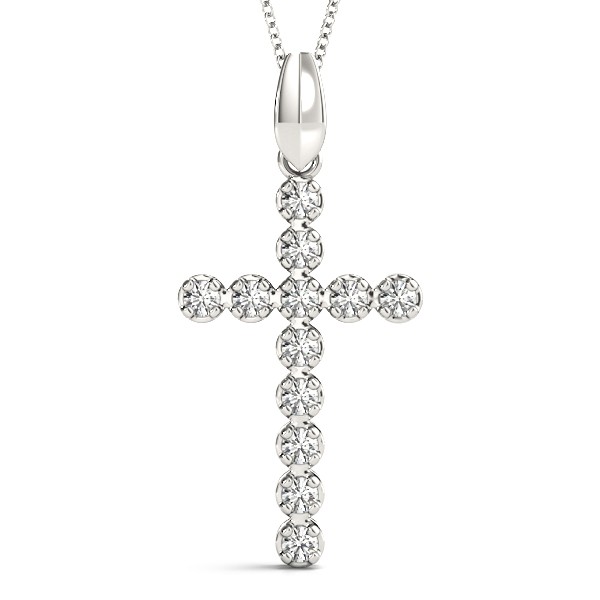 Prong Set Natural Diamond  Necklace