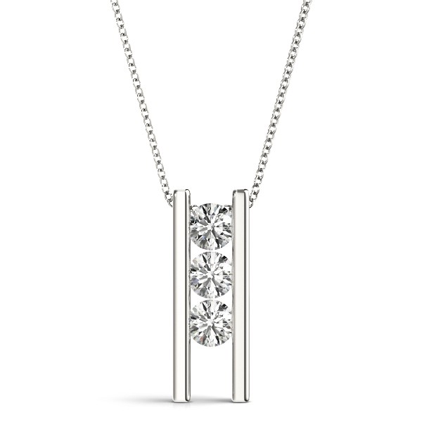 Prong Set Natural Diamond  Necklace