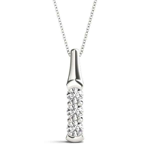 Prong Set Natural Diamond  Necklace