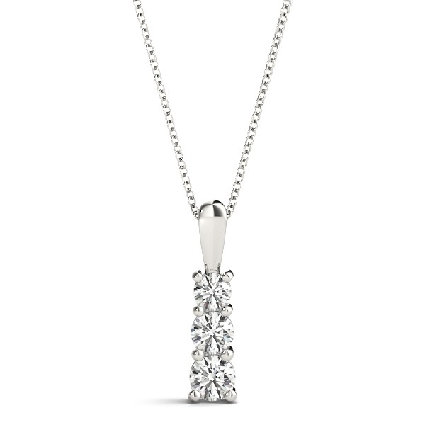 Prong Set Natural Diamond  Necklace
