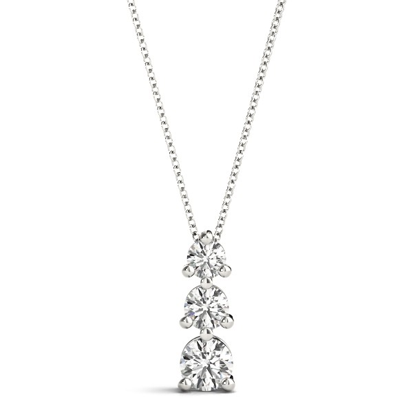 Prong Set Natural Diamond  Necklace