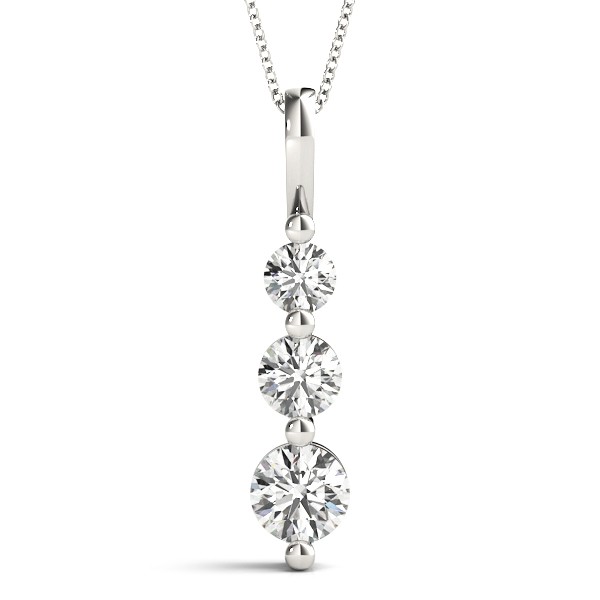 Prong Set Natural Diamond  Necklace