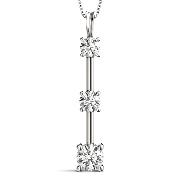 Prong Set Natural Diamond  Necklace
