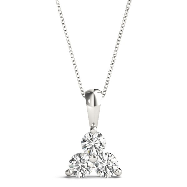 Prong Set Natural Diamond  Necklace