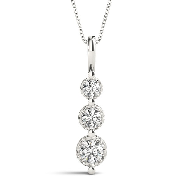 Prong Set Natural Diamond  Necklace