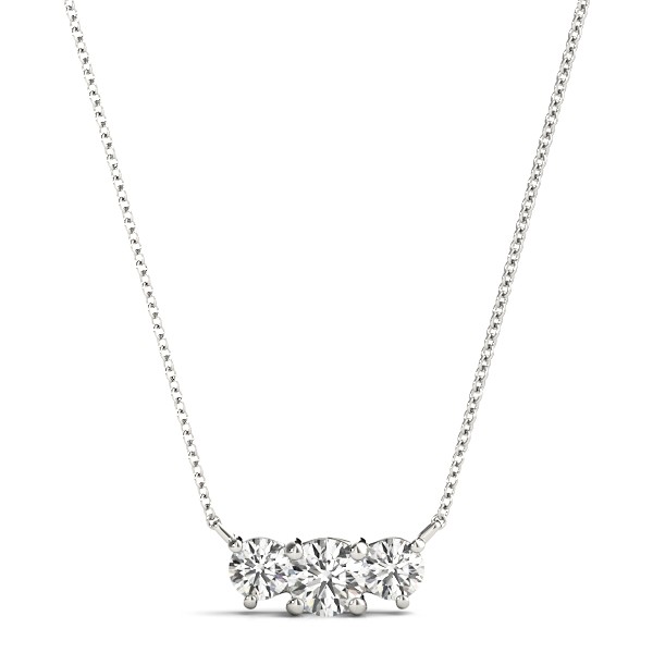 Prong Set Natural Diamond  Necklace