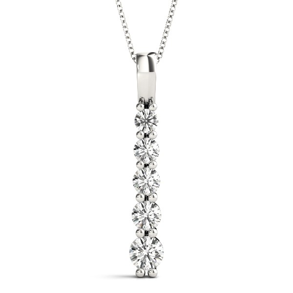 Prong Set Natural Diamond  Necklace