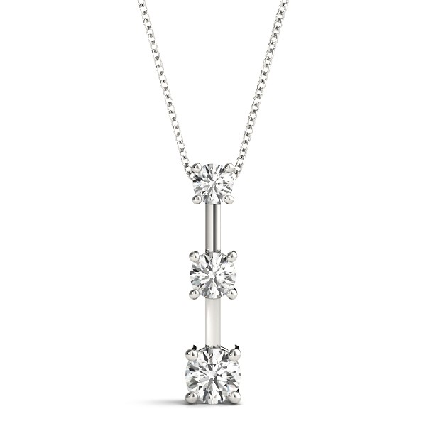 Prong Set Natural Diamond  Necklace