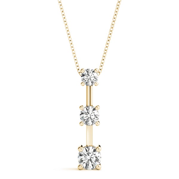 Zeus Natural Diamond Prong Set  Necklace