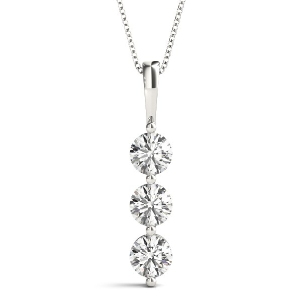 Prong Set Natural Diamond  Necklace