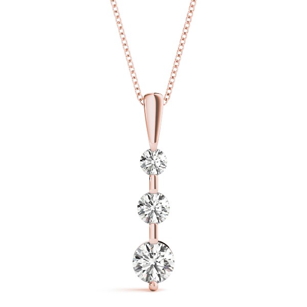 Finn Natural Diamond Prong Set  Necklace