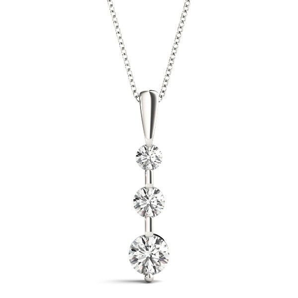 Prong Set Natural Diamond  Necklace
