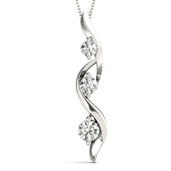 Prong Set Natural Diamond  Necklace